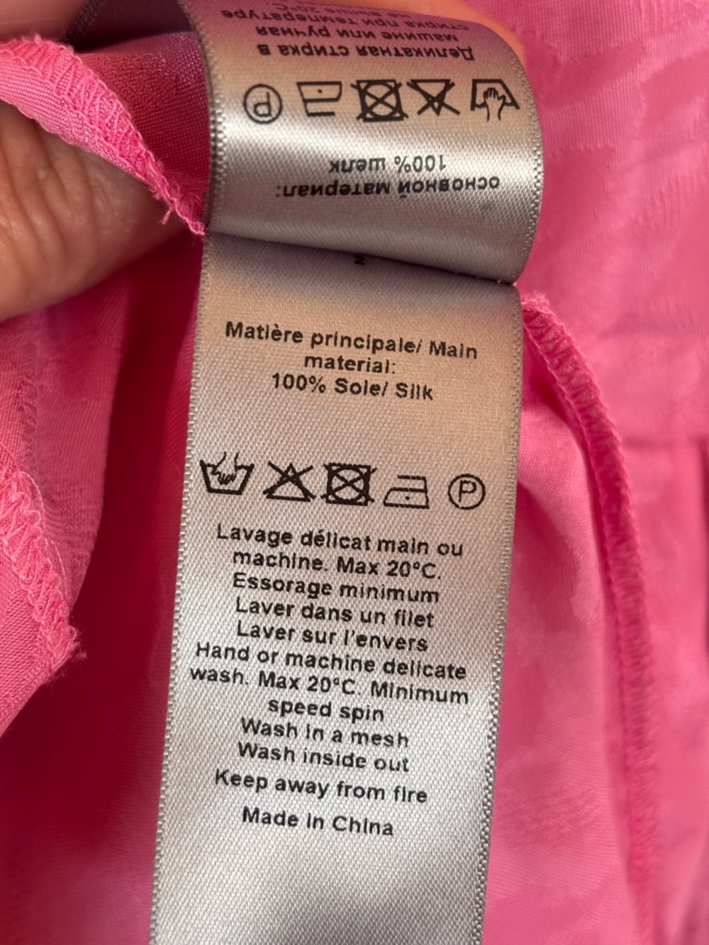 Zadig & Voltaire NWT Silk Jacquard Pink Midi Dress Draped Waist $698 - Picture 16 of 16